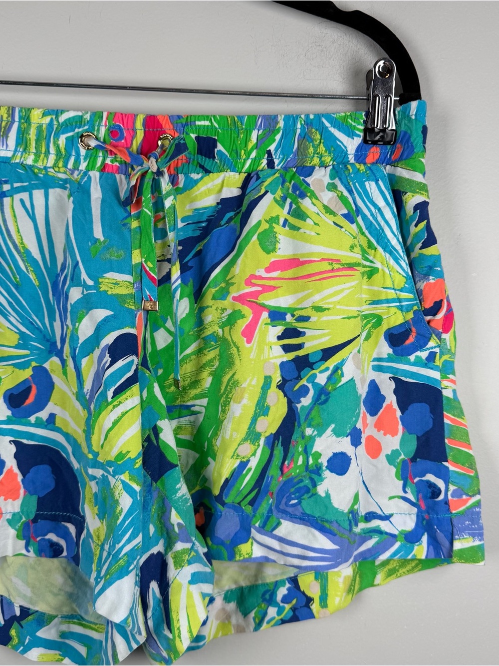 Lilly Pulitzer Katia Short Purrrfect Giraffe Print Rayon Pull On Shorts Medium - Picture 7 of 10